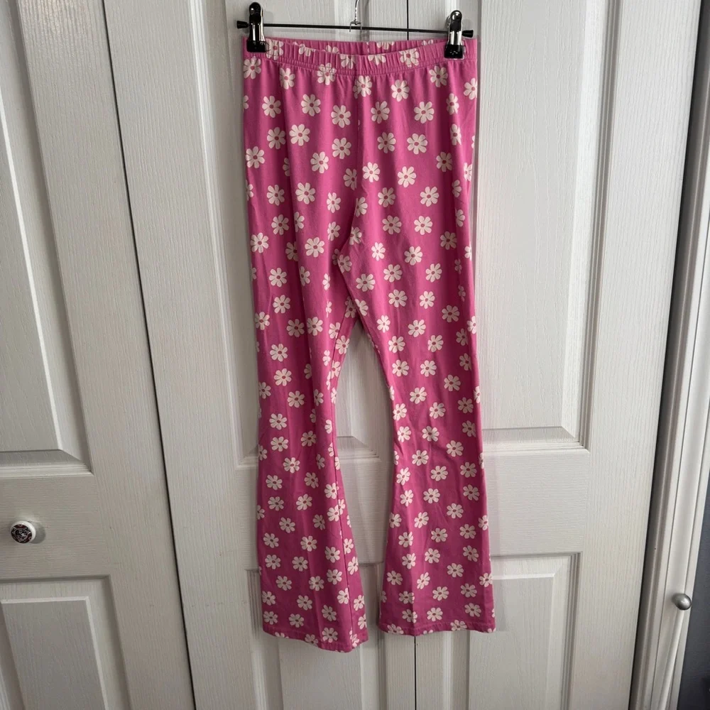 Old Navy lot of 3 leggings size‎ XL 14-16 flower checkered